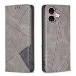 Rhombus Texture Magnetic Leather Phone Case, For iPhone 17 Pro Max, For iPhone 17 Pro, For iPhone 17, For iPhone Air, For iPhone 16 Pro Max, For iPhone 16 Pro, For iPhone 16 Plus, For iPhone 16
