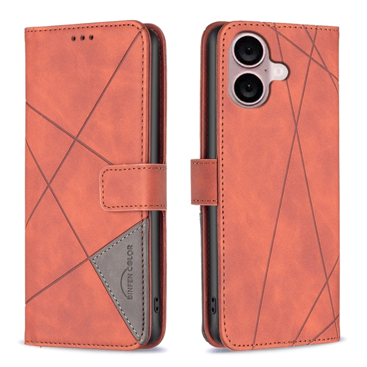 Magnetic Buckle Rhombus Texture Leather Phone Case, For iPhone 18 Pro/17 Pro, For iPhone 18 Pro Max/17 Pro Max, For iPhone 17, For iPhone 17 Air, For iPhone 16 Pro Max, For iPhone 16 Pro, For iPhone 16 Plus, For iPhone 16
