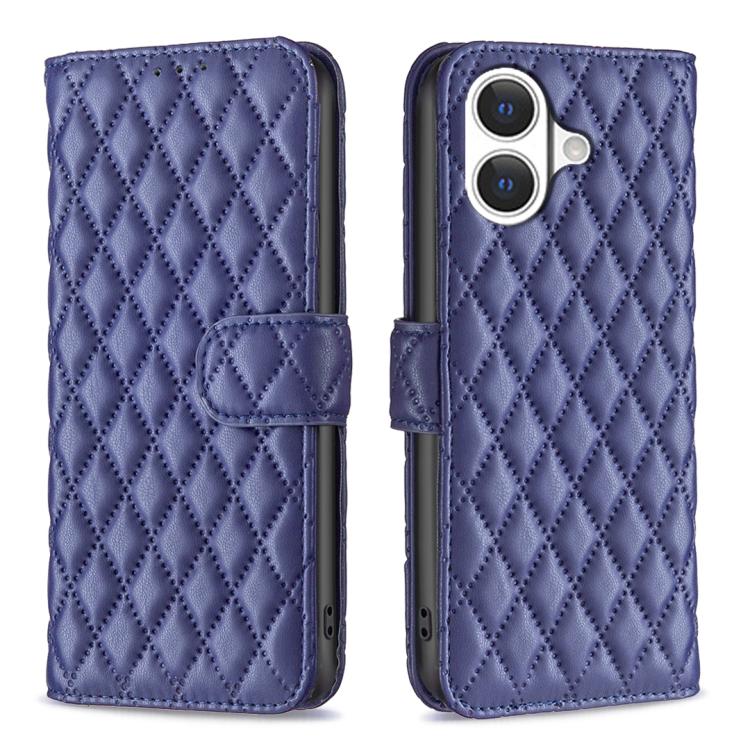 Diamond Lattice Wallet Flip Leather Phone Case, For iPhone 17e / 16e, For iPhone 17 Pro Max, For iPhone 17 Pro, For iPhone 17, For iPhone Air, For iPhone 16 Pro Max, For iPhone 16 Pro, For iPhone 16 Plus