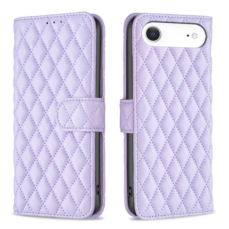 Diamond Lattice Wallet Flip Leather Phone Case, For iPhone 17e / 16e, For iPhone 17 Pro Max, For iPhone 17 Pro, For iPhone 17, For iPhone Air, For iPhone 16 Pro Max, For iPhone 16 Pro, For iPhone 16 Plus