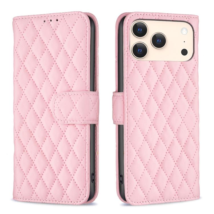 Diamond Lattice Wallet Flip Leather Phone Case, For iPhone 18 Pro/17 Pro, For iPhone 18 Pro Max/17 Pro Max, For iPhone 17e / 16e, For iPhone 17, For iPhone Air, For iPhone 16 Pro Max, For iPhone 16 Pro, For iPhone 16 Plus