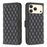 Diamond Lattice Wallet Flip Leather Phone Case, For iPhone 17e / 16e, For iPhone 17 Pro Max, For iPhone 17 Pro, For iPhone 17, For iPhone Air, For iPhone 16 Pro Max, For iPhone 16 Pro, For iPhone 16 Plus