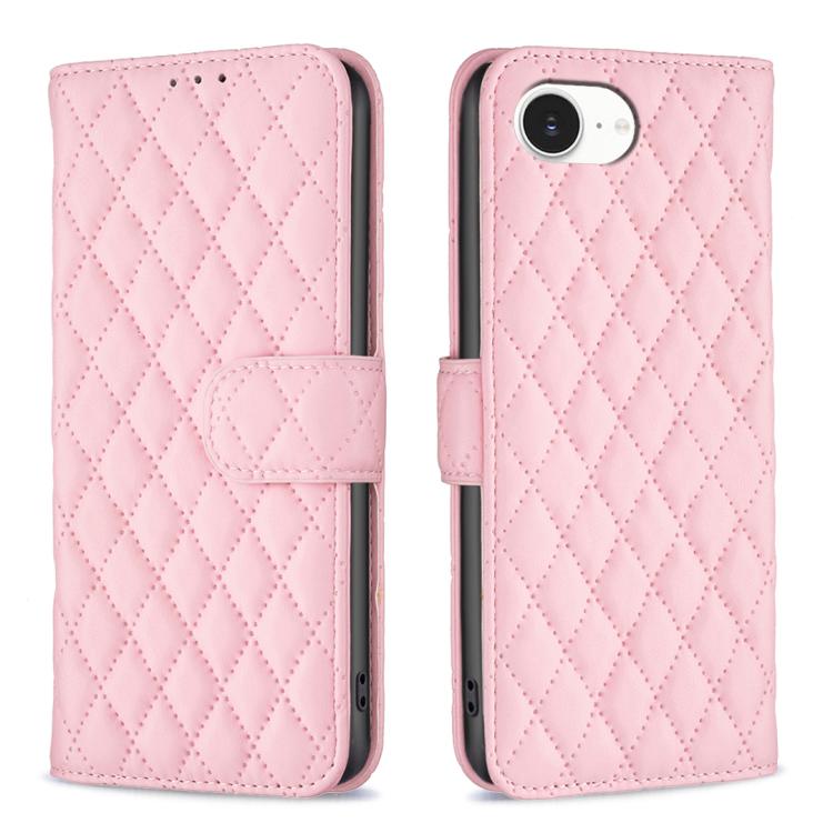 Diamond Lattice Wallet Flip Leather Phone Case, For iPhone 17e / 16e, For iPhone 17 Pro Max, For iPhone 17 Pro, For iPhone 17, For iPhone Air, For iPhone 16 Pro Max, For iPhone 16 Pro, For iPhone 16 Plus
