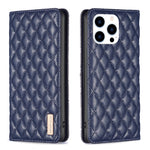 Diamond Lattice Magnetic Leather Flip Phone Case, For iPhone 17 Pro Max, For iPhone 17 Pro, For iPhone 17, For iPhone Air, For iPhone 16 Pro Max, For iPhone 16 Pro, For iPhone 16 Plus, For iPhone 16