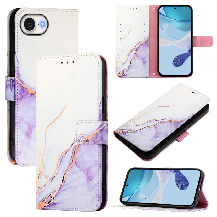 PT003 Marble Pattern Flip Leather Phone Case, For iPhone 17e / 16e, For iPhone 17 Pro Max, For iPhone 17 Pro, For iPhone 17, For iPhone Air, For iPhone 16 Pro Max, For iPhone 16 Pro, For iPhone 16 Plus, For iPhone 16