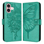Embossed Butterfly Leather Phone Case, For iPhone 16 Pro, For iPhone 16 Plus, For iPhone 16, For iPhone 15 Pro Max, For iPhone 15 Pro, For iPhone 15 Plus