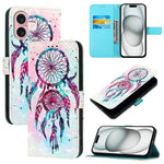 3D Painting Horizontal Flip Leather Phone Case, For iPhone 16 Pro, For iPhone 16 Plus, For iPhone 16, For iPhone 15 Pro Max, For iPhone 15 Pro, For iPhone 15 Plus