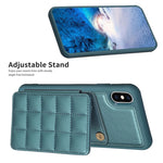 Grid Card Slot Holder Phone Case, For iPhone XS Max, For iPhone 8 Plus / 7 Plus