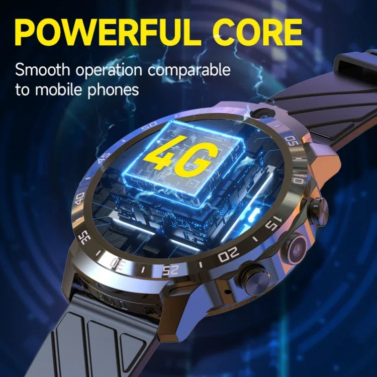 MT27 4G+64G 1.6 inch IP67 Waterproof 4G Android 8.1 Smart Watch Support Heart Rate / GPS, Leather Band