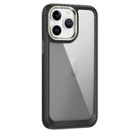 Carbon Fiber Transparent Back Panel Phone Case, For iPhone 11 Pro Max, For iPhone 11