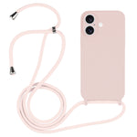 Crossbody Lanyard Liquid Silicone Case, For iPhone 16 Pro Max, For iPhone 16 Pro, For iPhone 16 Plus
