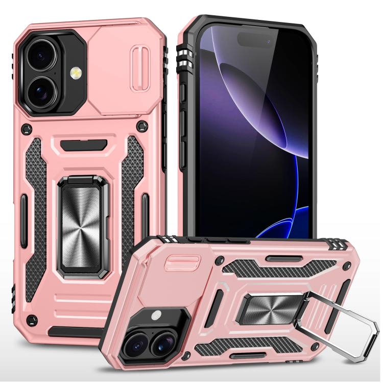 Armor PC + TPU Camera Shield Phone Case, For iPhone 17e / 16e, For iPhone 17 Pro Max, For iPhone 17 Pro, For iPhone 17, For iPhone Air, For iPhone 16 Pro Max