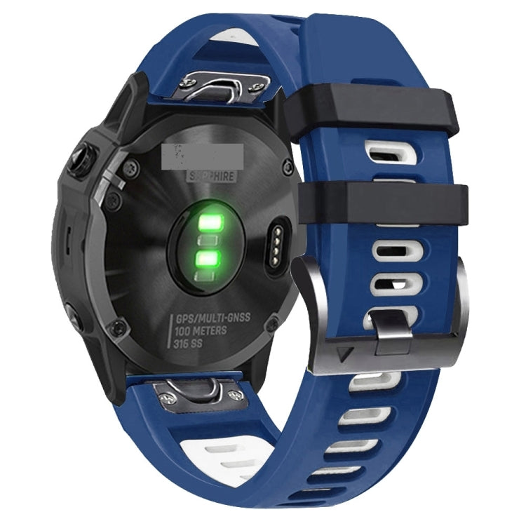 Sports Two-Color Silicone Watch Band, For Garmin Fenix 7 Pro 51mm