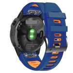 Sports Two-Color Silicone Watch Band, For Garmin Fenix 7 Pro 51mm