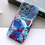 Painted Pattern Precise Hole PC Phone Case, For iPhone 15 Pro