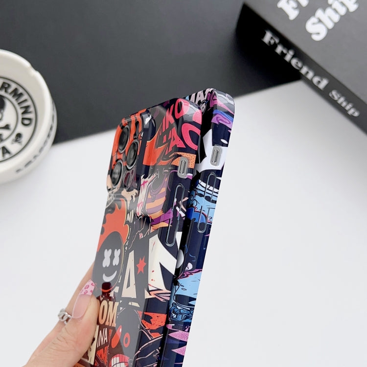 Painted Pattern Precise Hole PC Phone Case, For iPhone 15 Pro Max