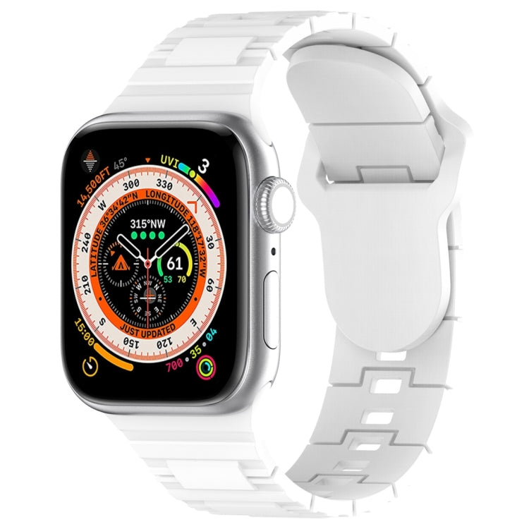 Square Buckle Armor Style Silicone Watch Band, For Apple Watch SE 2023 44mm, For Apple Watch Ultra 49mm, For Apple Watch 8 41mm