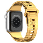 Square Buckle Armor Style Silicone Watch Band, For Apple Watch 7 41mm, For Apple Watch 7 45mm, For Apple Watch SE 40mm