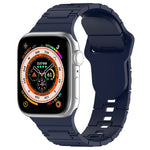 Square Buckle Armor Style Silicone Watch Band, For Apple Watch SE 44mm, For Apple Watch 6 40mm, For Apple Watch 6 44mm