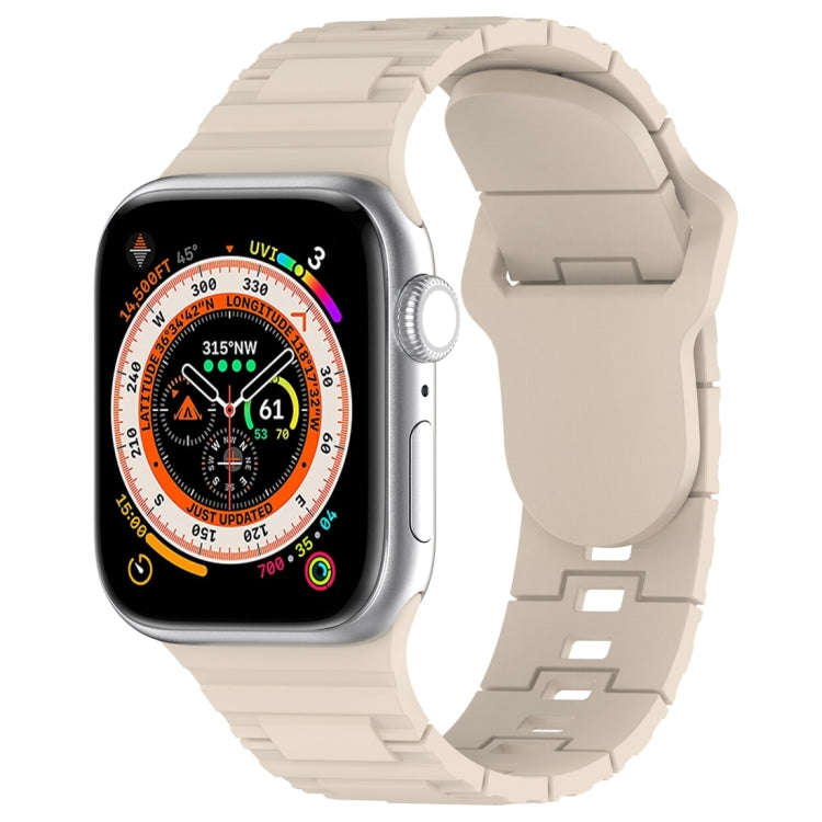 Square Buckle Armor Style Silicone Watch Band, For Apple Watch 5 44mm, For Apple Watch 5 40mm, For Apple Watch 4 44mm