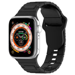 Square Buckle Armor Style Silicone Watch Band, For Apple Watch 5 44mm, For Apple Watch 5 40mm, For Apple Watch 4 44mm