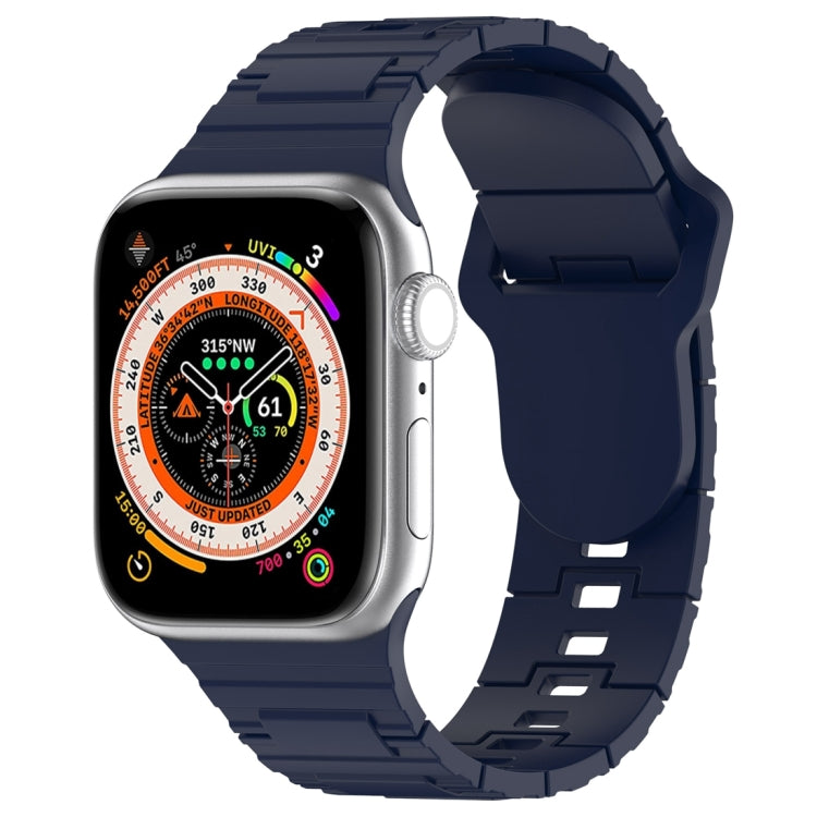 Square Buckle Armor Style Silicone Watch Band, For Apple Watch 5 44mm, For Apple Watch 5 40mm, For Apple Watch 4 44mm