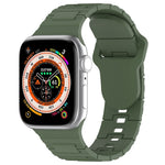 Square Buckle Armor Style Silicone Watch Band, For Apple Watch 5 44mm, For Apple Watch 5 40mm, For Apple Watch 4 44mm