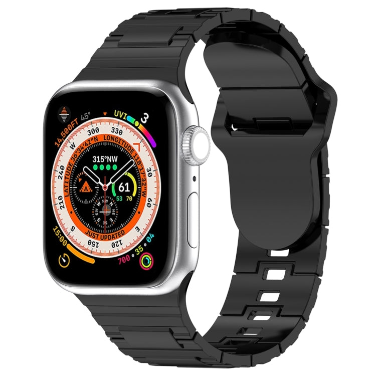Square Buckle Armor Style Silicone Watch Band, For Apple Watch 5 44mm, For Apple Watch 5 40mm, For Apple Watch 4 44mm