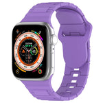 Square Buckle Armor Style Silicone Watch Band, For Apple Watch 5 44mm, For Apple Watch 5 40mm, For Apple Watch 4 44mm