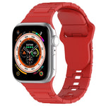 Square Buckle Armor Style Silicone Watch Band, For Apple Watch 4 40mm, For Apple Watch SE 2023 40mm, For Apple Watch 3 38mm