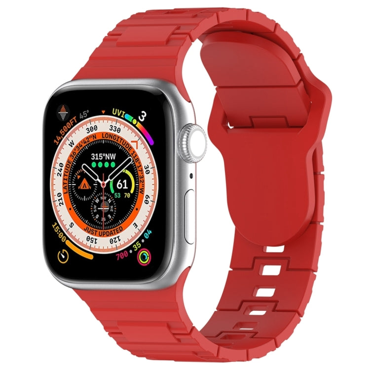 Square Buckle Armor Style Silicone Watch Band, For Apple Watch 4 40mm, For Apple Watch SE 2023 40mm, For Apple Watch 3 38mm