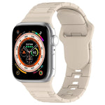 Square Buckle Armor Style Silicone Watch Band, For Apple Watch 9 45mm, For Apple Watch 9 41mm