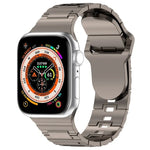 Square Buckle Armor Style Silicone Watch Band, For Apple Watch 9 45mm, For Apple Watch 9 41mm