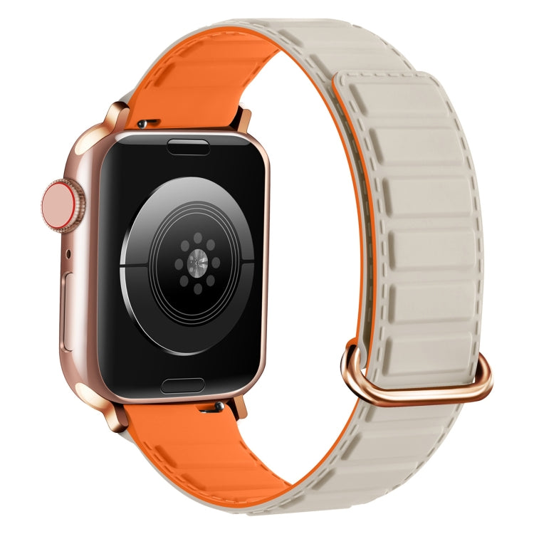 Reverse Buckle Magnetic Silicone Watch Band, For Apple Watch Series 9 41mm, For Apple Watch Ultra 49mm, For Apple Watch Series 8 41mm