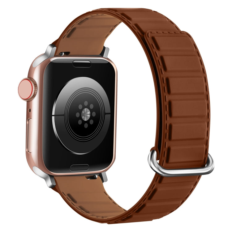 Reverse Buckle Magnetic Silicone Watch Band, For Apple Watch Series 7 41mm, For Apple Watch Series 7 45mm, For Apple Watch SE 40mm