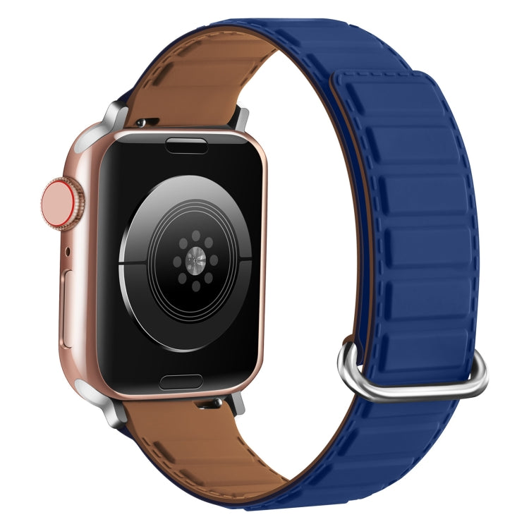 Reverse Buckle Magnetic Silicone Watch Band, For Apple Watch Series 7 41mm, For Apple Watch Series 7 45mm, For Apple Watch SE 40mm