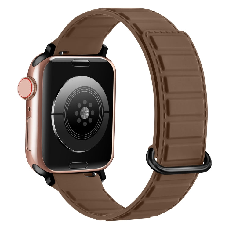 Reverse Buckle Magnetic Silicone Watch Band, For Apple Watch Series 7 41mm, For Apple Watch Series 7 45mm, For Apple Watch SE 40mm