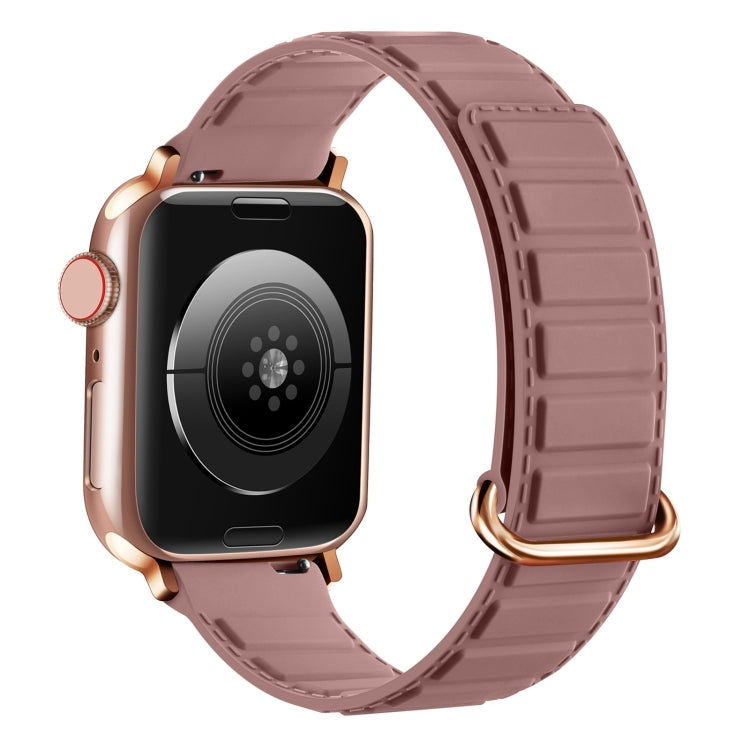 Reverse Buckle Magnetic Silicone Watch Band, For Apple Watch Series 9 41mm, For Apple Watch Ultra 49mm, For Apple Watch Series 8 41mm