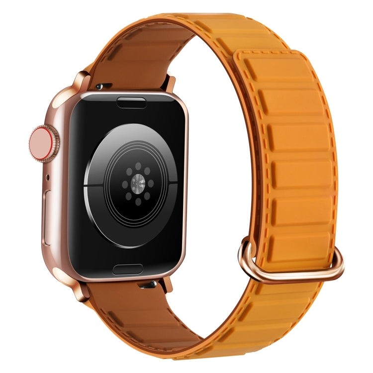 Reverse Buckle Magnetic Silicone Watch Band, For Apple Watch SE 2023 40mm, For Apple Watch Ultra 2 49mm, For Apple Watch Series 9 45mm