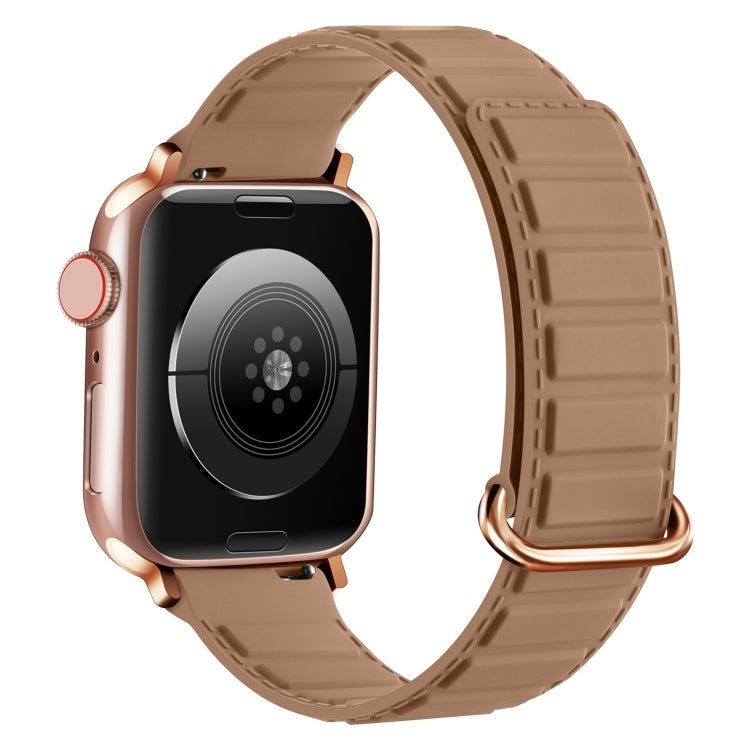 Reverse Buckle Magnetic Silicone Watch Band, For Apple Watch Series 10 46mm, For Apple Watch Series 10 42mm, For Apple Watch SE 2023 44mm