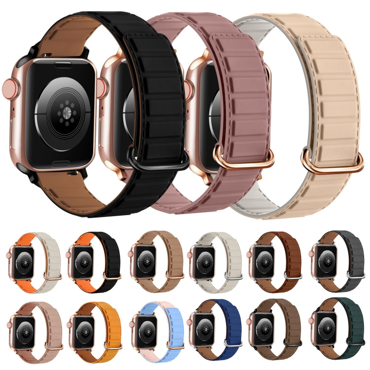 Reverse Buckle Magnetic Silicone Watch Band, For Apple Watch SE 2023 40mm, For Apple Watch Ultra 2 49mm, For Apple Watch Series 9 45mm