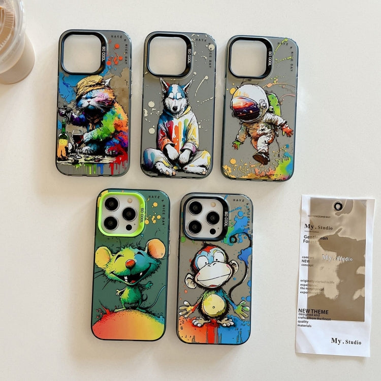 Animal Pattern Oil Painting Series PC + TPU Phone Case, For iPhone 14 Plus