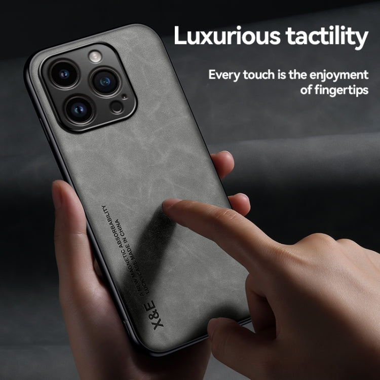 Skin Feel Magnetic Leather Back Phone Case, For iPhone 14, For iPhone 14 Pro, For iPhone 14 Pro Max