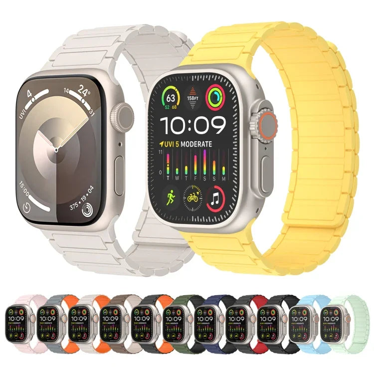 Magnetic Loop Silicone Watch Band, For Apple Watch Series 9 45mm, For Apple Watch Series 9 41mm, For Apple Watch Ultra 49mm