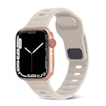 Square Buckle Stripes Silicone Watch Band, For Apple Watch Ultra 2 49mm, For Apple Watch Series 9 45mm
