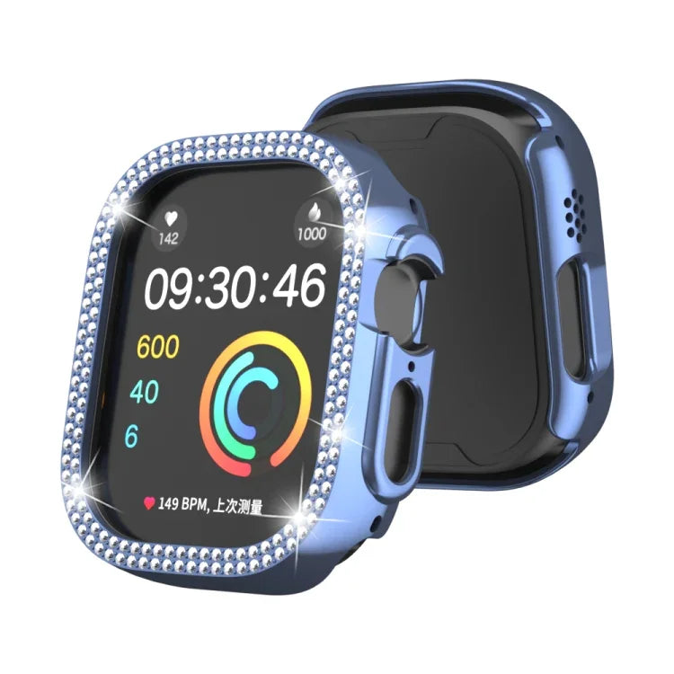Double Row Diamond Hollow PC Watch Case, For Apple Watch Ultra 2 / Ultra 49mm