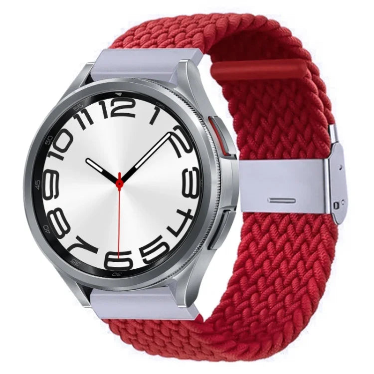 Nylon Braided Metal Buckle Watch Band, For Samsung Galaxy Watch 6 / 6 Classic
