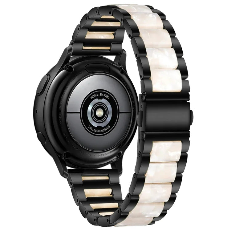 Three Bead Resin Metal Watch Band, For Samsung Galaxy Watch 6 / 6 Classic
