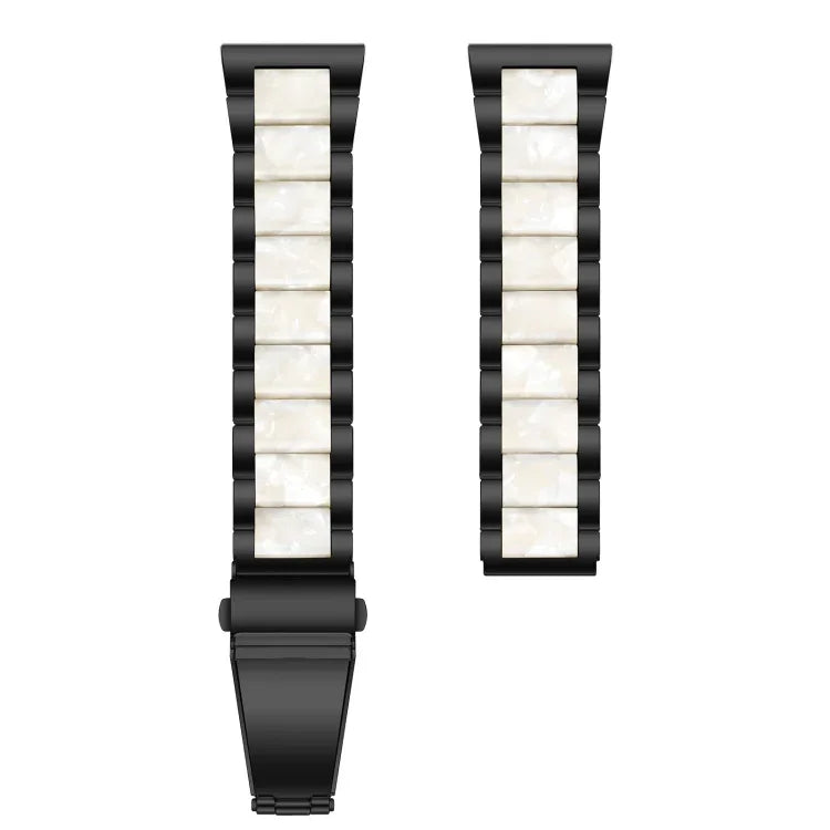 Three Bead Resin Metal Watch Band, For Samsung Galaxy Watch 6 / 6 Classic