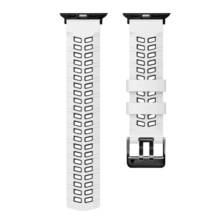 Twill Dual-row Buckle Silicone Watch Band, For Apple Watch SE 2022 40mm, For Apple Watch SE 2022 44mm, For Apple Watch Series 9 41mm, For Apple Watch Series 8 41mm, For Apple Watch Series 8 45mm